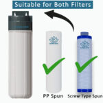 Pre Filter Classic Complete Kit for Water Purifiers | 10 Inch Housing with 5 Micron PP Spun Cartridge, Spanner Key & Connector | White and Grey Prefilter Bowl - Image 4