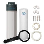 Pre Filter Classic Complete Kit for Water Purifiers | 10 Inch Housing with 5 Micron PP Spun Cartridge, Spanner Key & Connector | White and Grey Prefilter Bowl