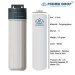 Pre Filter Classic Complete Kit for Water Purifiers | 10 Inch Housing with 5 Micron PP Spun Cartridge, Spanner Key & Connector | White and Grey Prefilter Bowl - Image 3