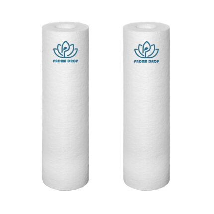 10 Inch PP Spun Filter Cartridge | 5 Micron High-Density Sediment Prefilter for RO/UV/UF Water Purifiers | Universal Fit Outer Filter Candle | Pack of 2