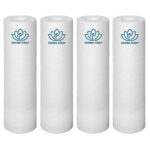 10 Inch PP Spun Filter Cartridge | 5 Micron High-Density Sediment Prefilter for RO/UV/UF Water Purifiers | Universal Fit Outer Filter Candle | Pack of 4
