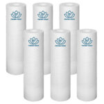 10 Inch PP Spun Filter Cartridge | 5 Micron High-Density Sediment Prefilter for RO/UV/UF Water Purifiers | Universal Fit Outer Filter Candle | Pack of 6