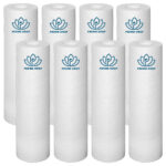 10 Inch PP Spun Filter Cartridge | 5 Micron High-Density Sediment Prefilter for RO/UV/UF Water Purifiers | Universal Fit Outer Filter Candle | Pack of 8